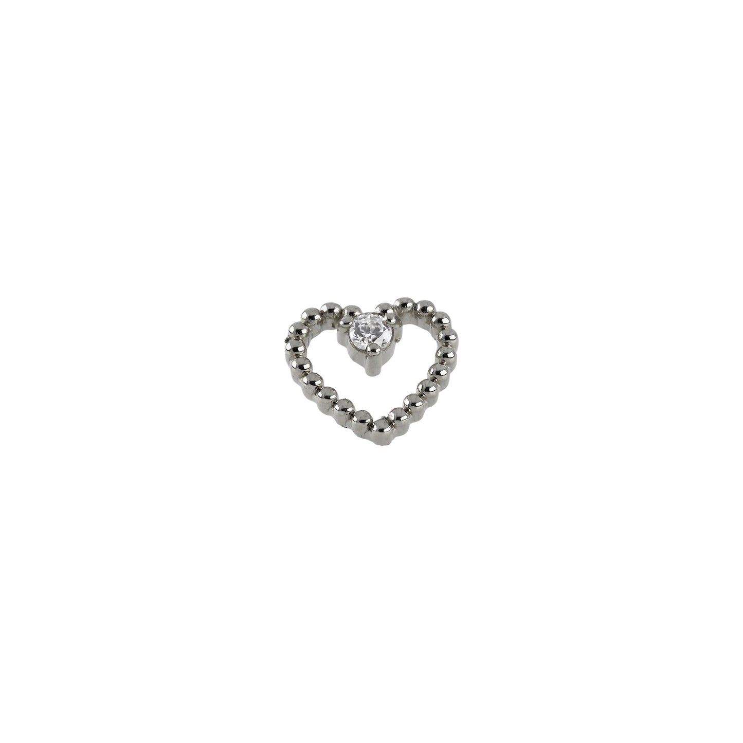 ‘Beaded Amour’ w/CZ Threadless End