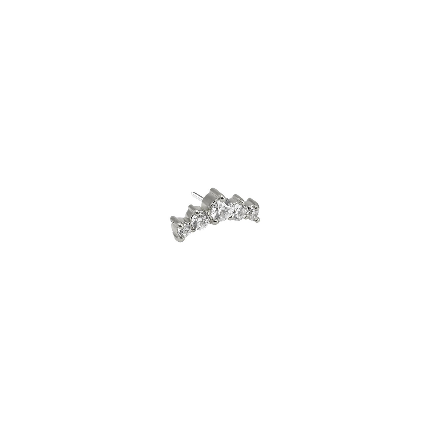 ‘Priya’ 5 Stone Cluster Threadless End