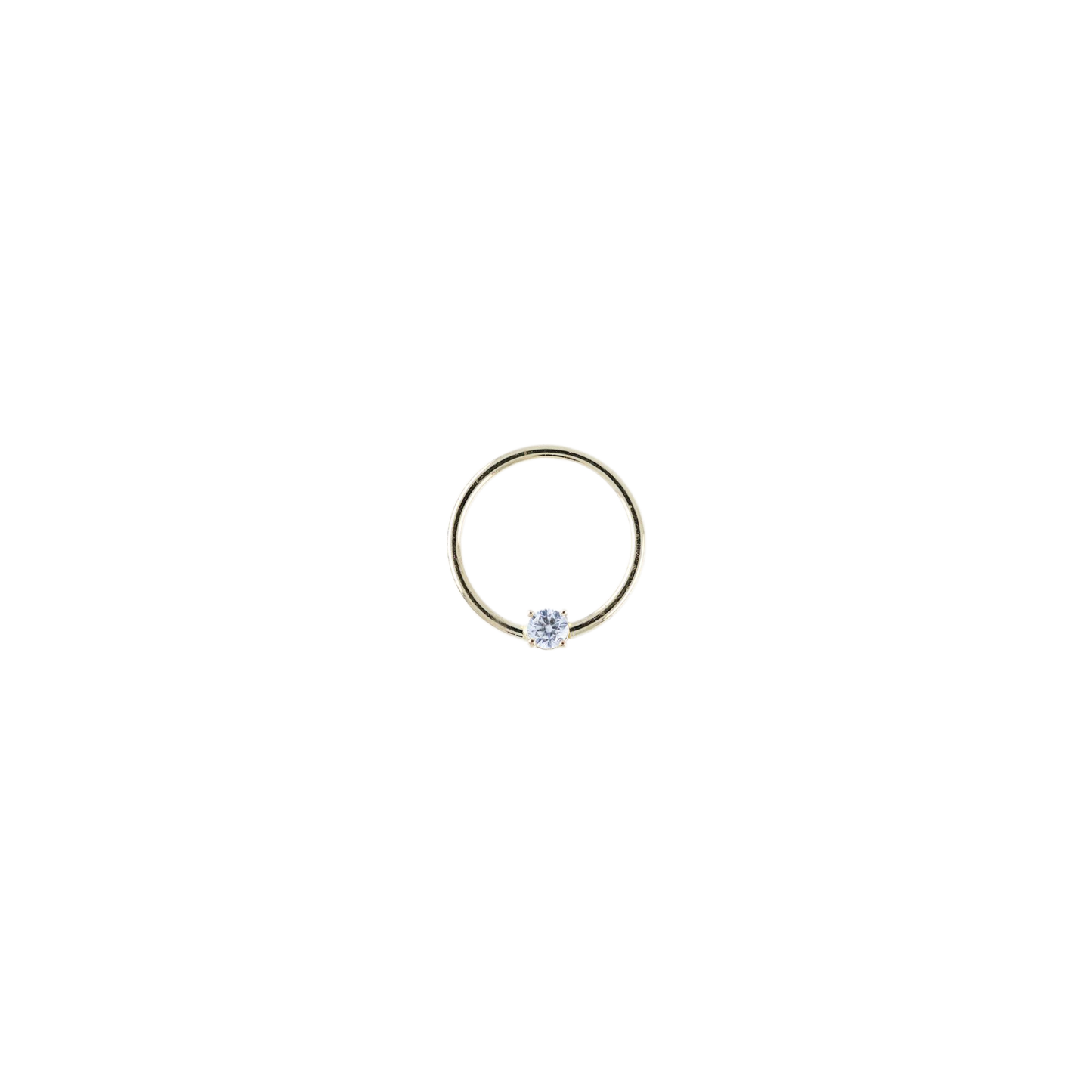 14K Fixed Gem Seam Rings
