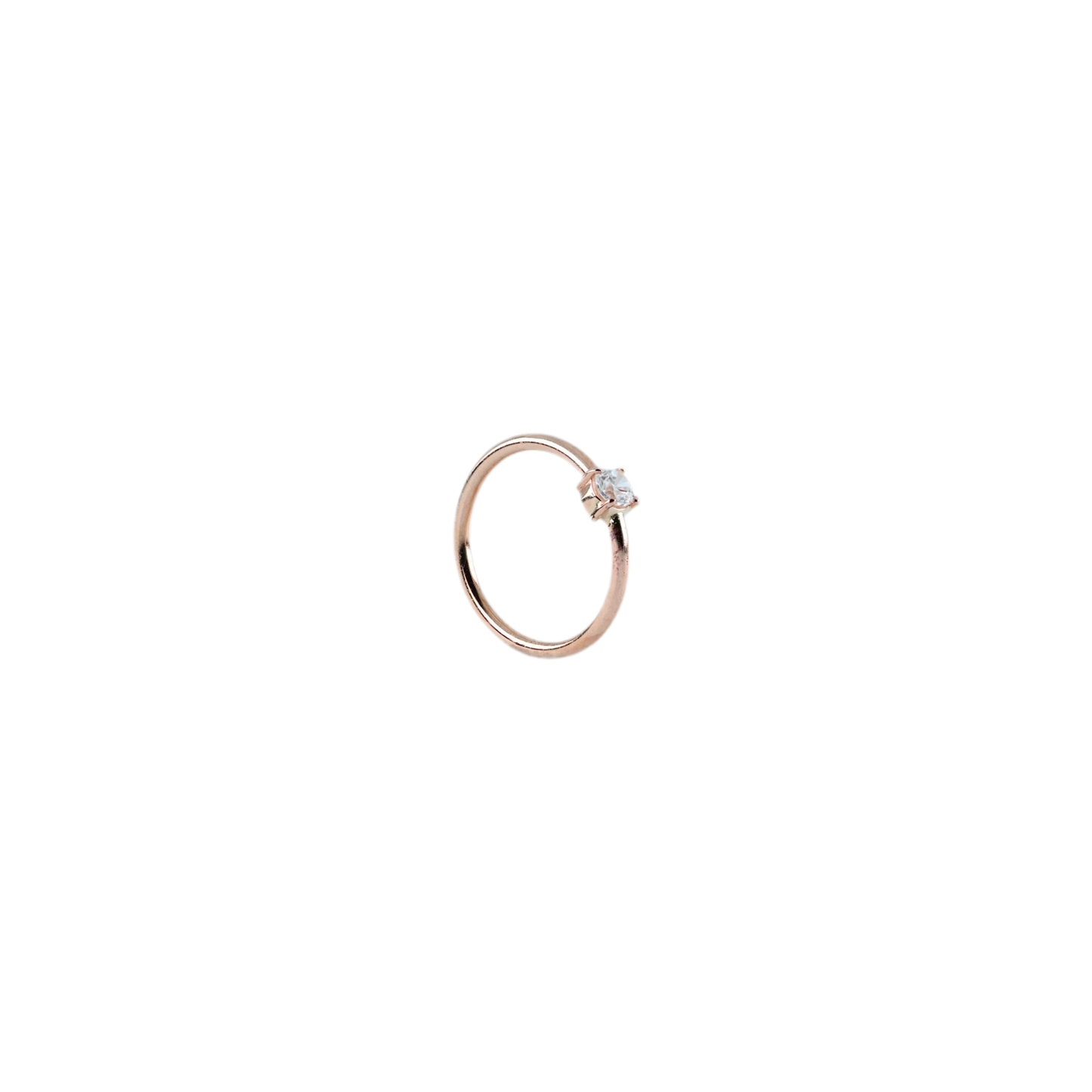 14K Fixed Gem Seam Rings
