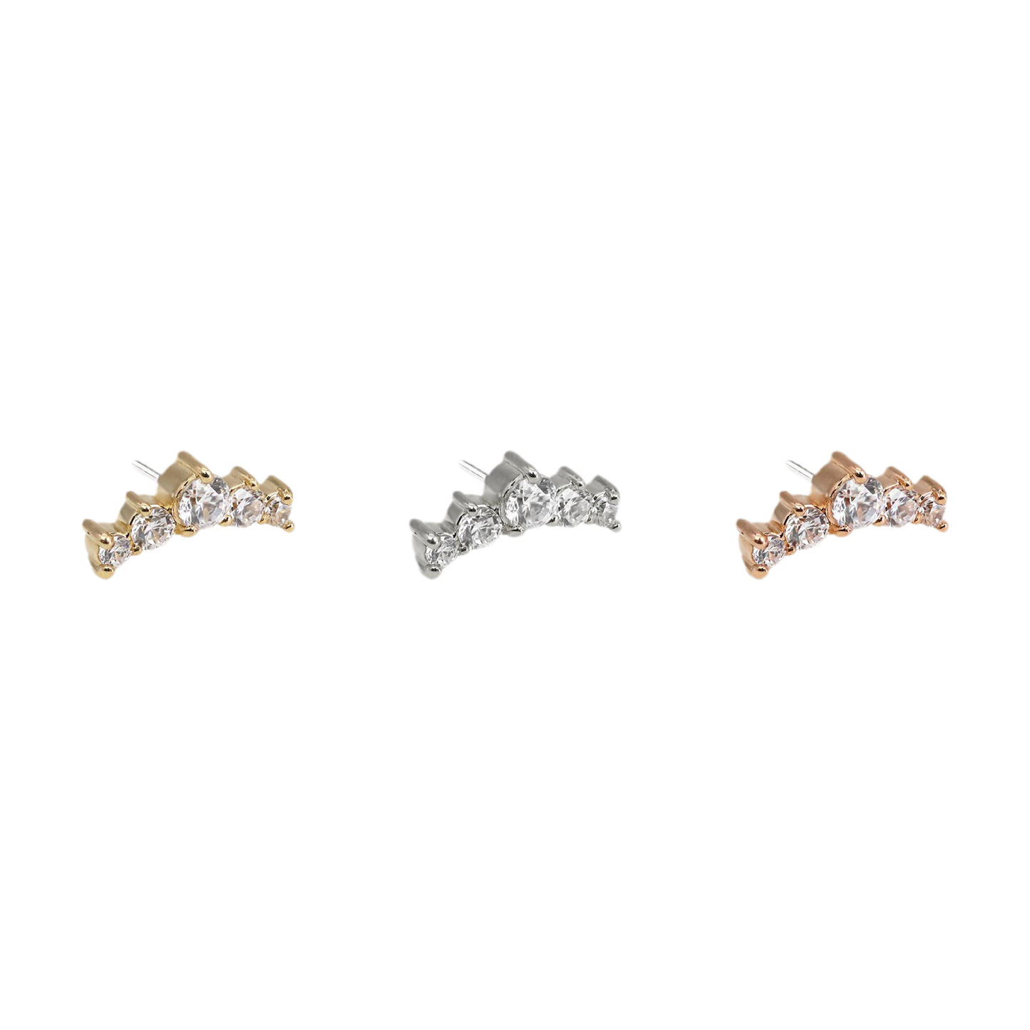 ‘Priya’ 5 Stone Cluster Threadless End