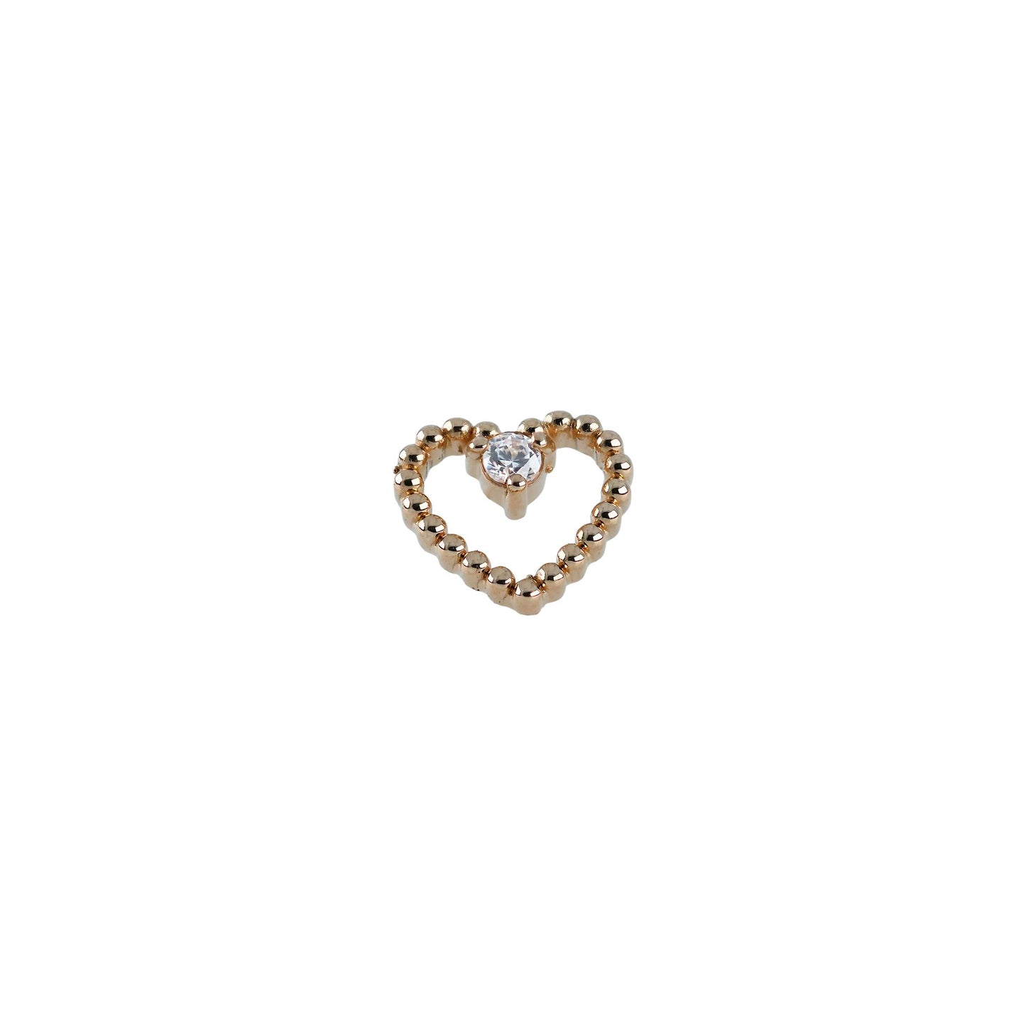 ‘Beaded Amour’ w/CZ Threadless End