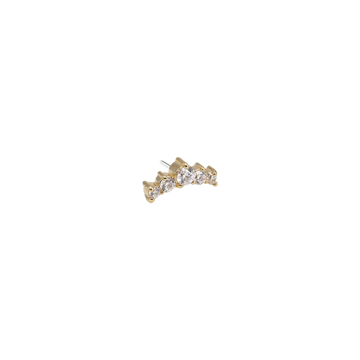 ‘Priya’ 5 Stone Cluster Threadless End
