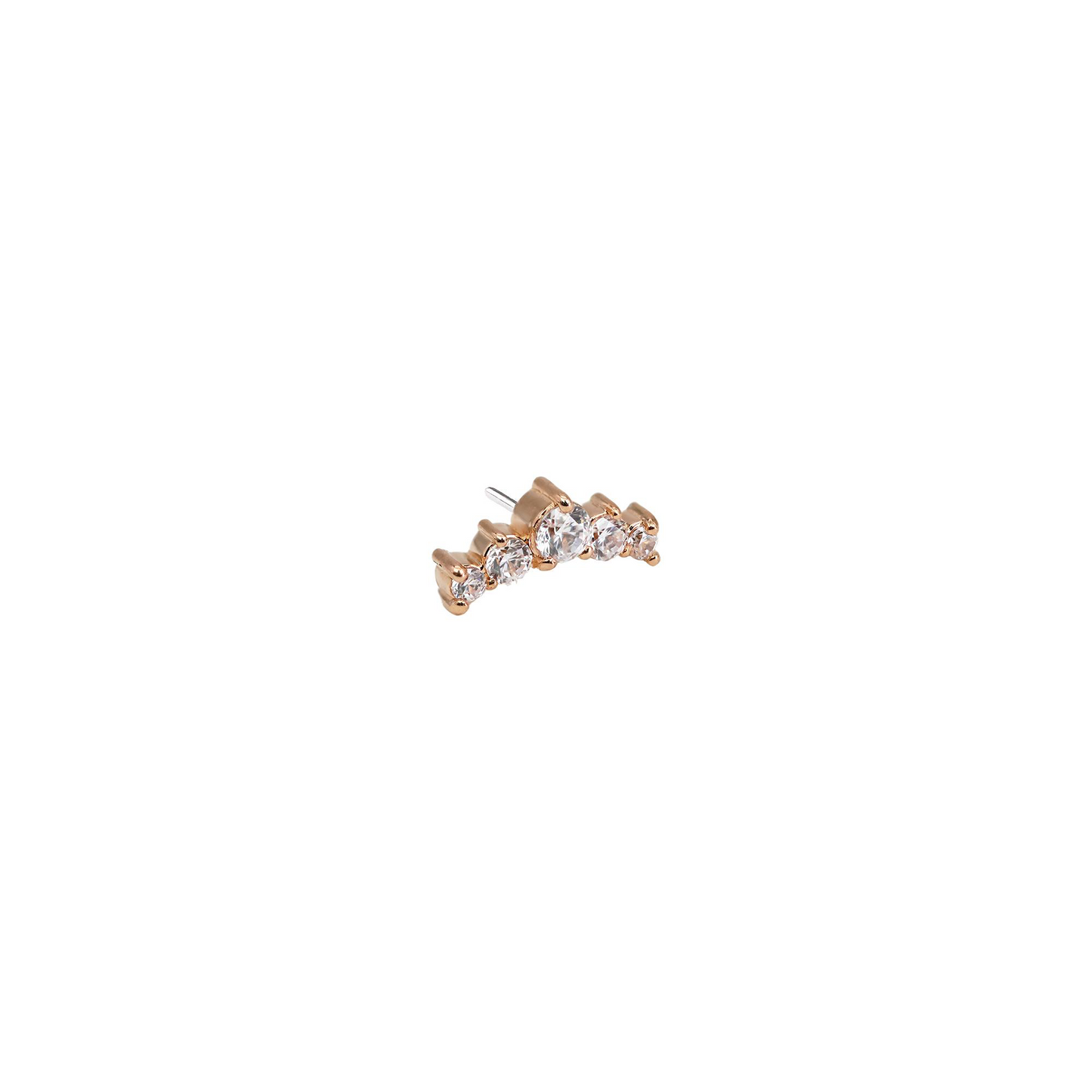 ‘Priya’ 5 Stone Cluster Threadless End