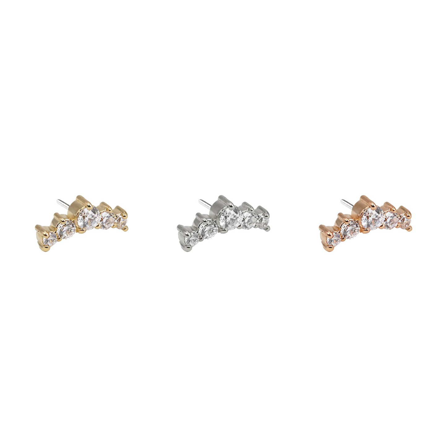 ‘Priya’ 5 Stone Cluster Threadless End