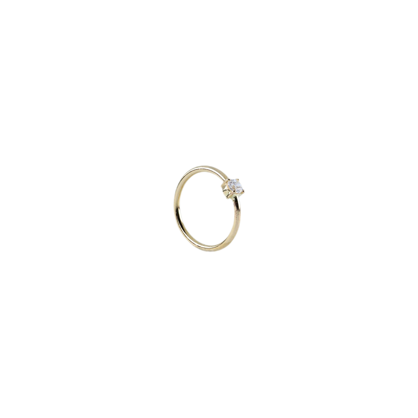14K Fixed Gem Seam Rings