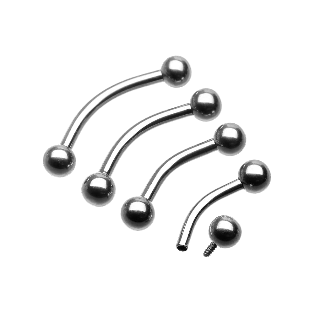 Titanium Curved Barbell - Threaded